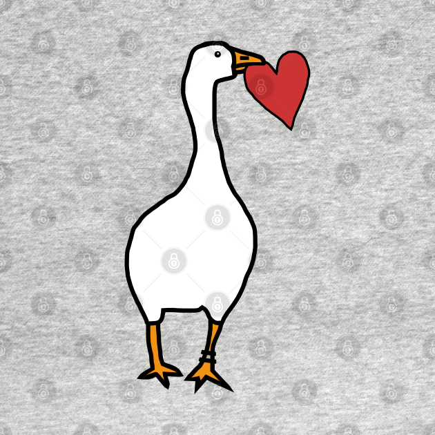 Goose Steals Heart Valentine TShirt TeePublic